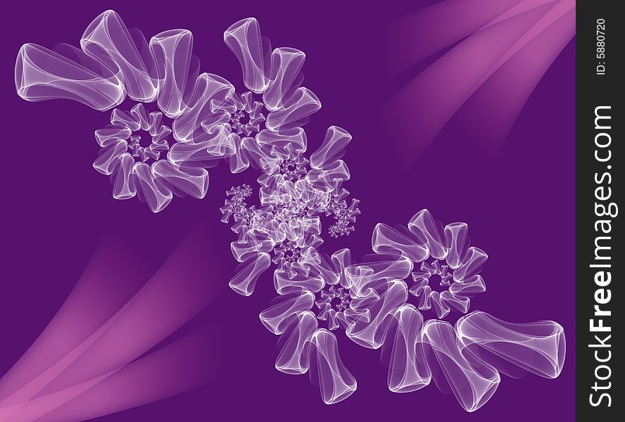 Abstract violet background with a transparent ornament. Abstract violet background with a transparent ornament