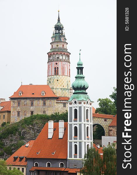 Cesky Krumlov, historic city in south Bohemia, Czech Republic