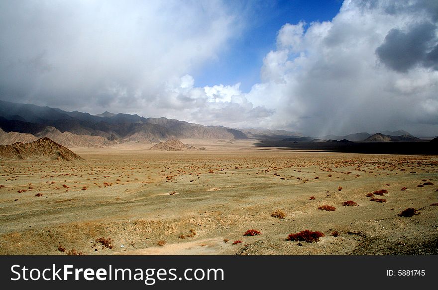 A view of wild highland at gansu province in china. A view of wild highland at gansu province in china
