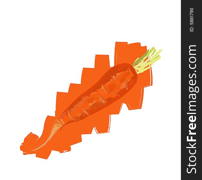 Art. Vector illustration of carrot