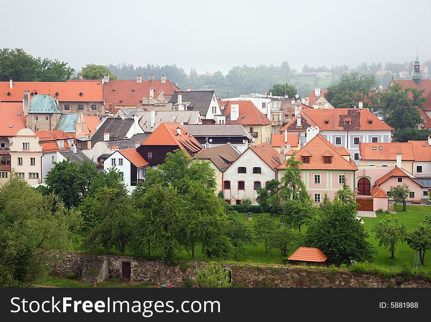 Cesky Krumlov, historic city in south Bohemia, Czech Republic