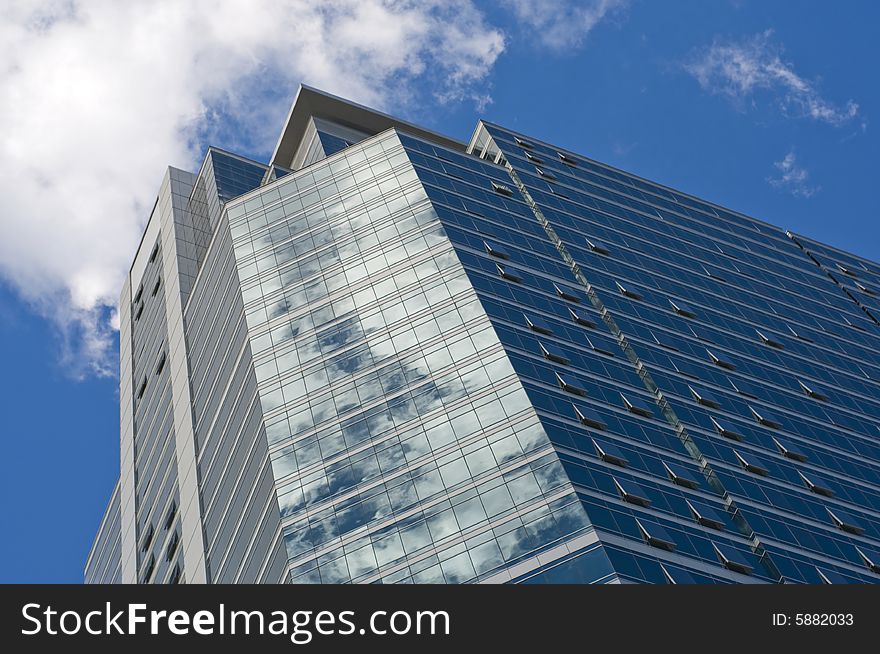 The top of an office complex in bangkok on a sunny afternoon. The top of an office complex in bangkok on a sunny afternoon