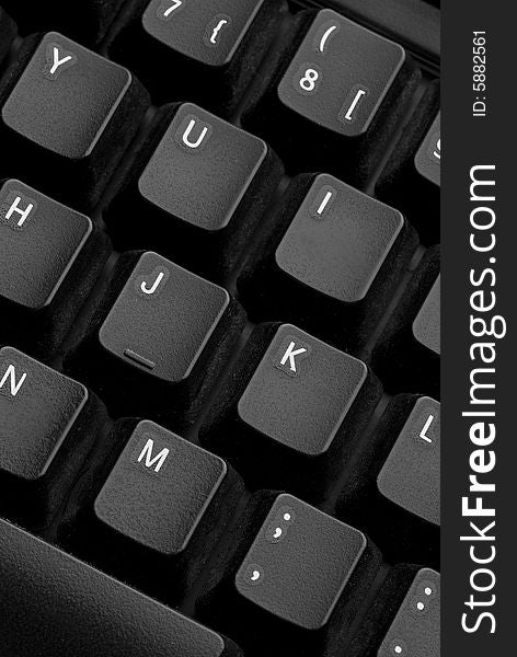 Close up of a black keyboard