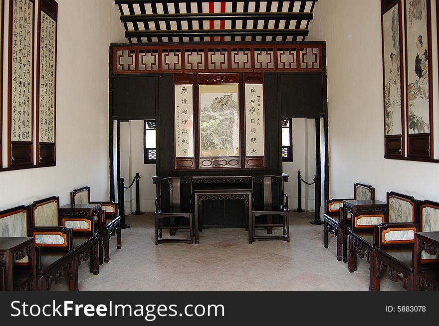 Chinese tradition parlor with no perpon