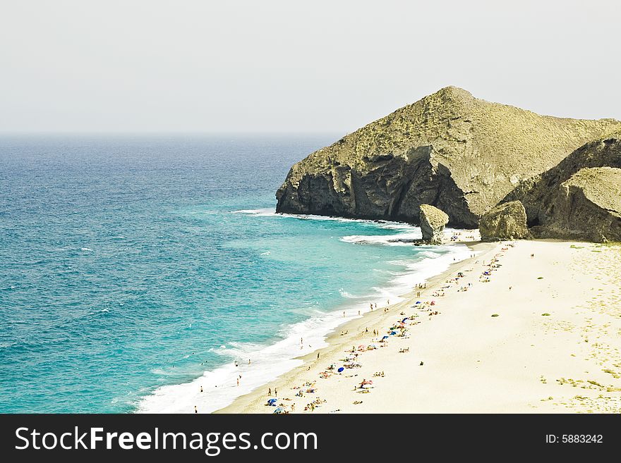 One of the virgin beaches in Cabo de Gata National Park, Spain.