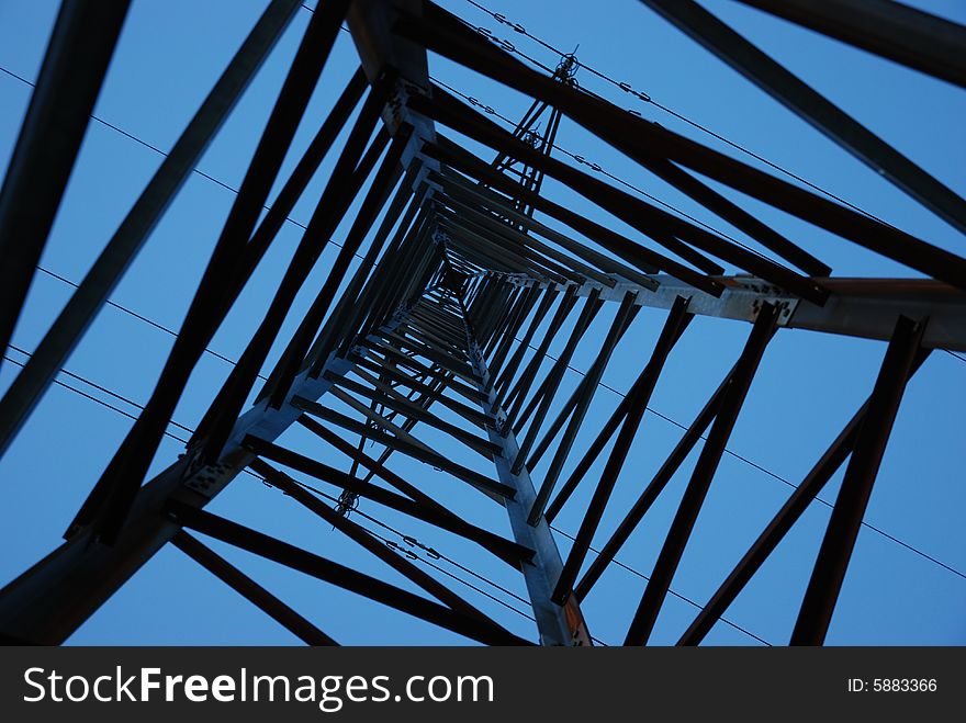 Wires and pillar of high voltage