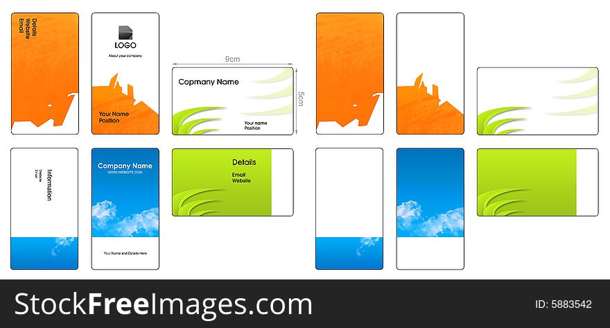 Colorful business cards