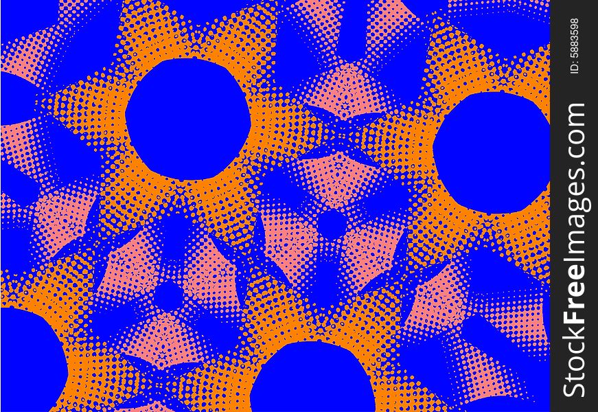 Abstract design background with halftone elements