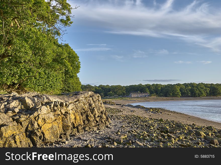 A secluded bay near Arnside, North West England. A secluded bay near Arnside, North West England