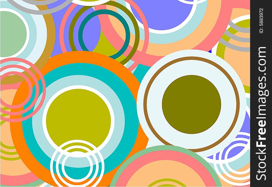 Abstract background with colors circles