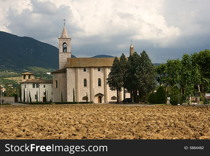 This is the sanctuary of Rivotorto in umbria. This is the sanctuary of Rivotorto in umbria