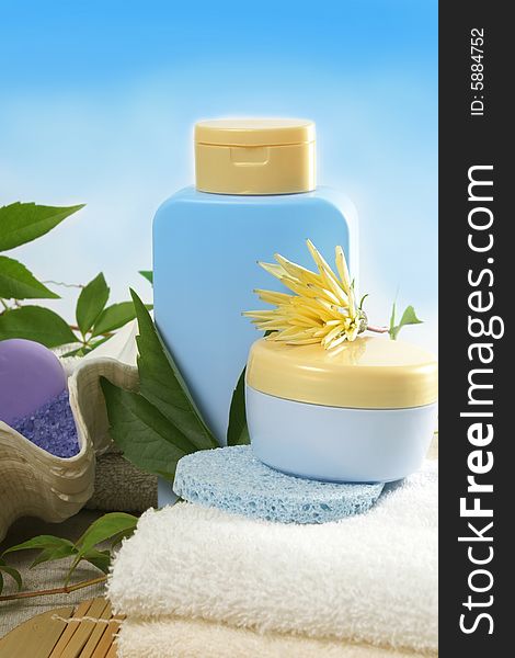 SPA cosmetics, Bathroom composition with natural products. SPA cosmetics, Bathroom composition with natural products.