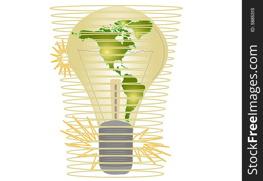 The bulb as energy of America