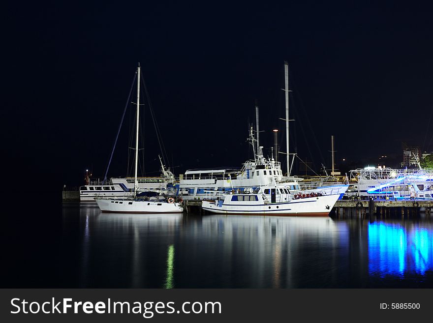 Yacht Near Pier