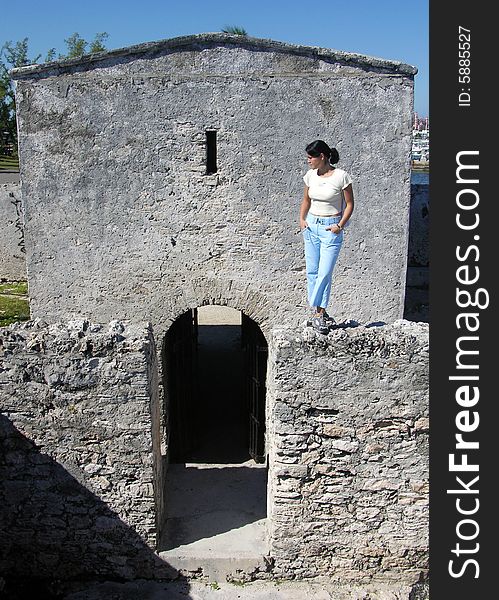 The Girl Visiting Fort