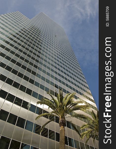 Tall office building in Los Angeles downtown