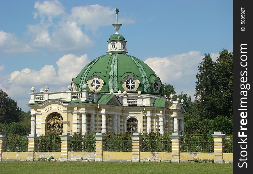 Pavilion the Grotto in ancient manor Sheremetev
