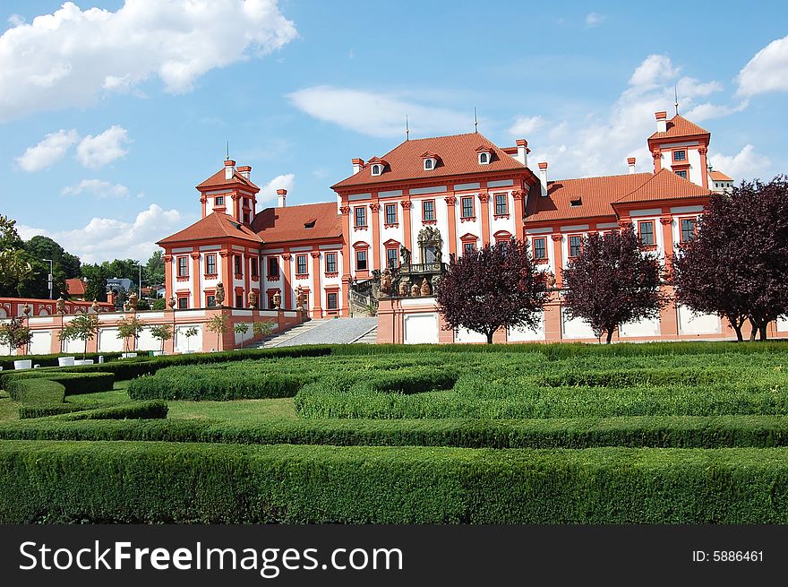 Troja Palace and garden in Czech Republic