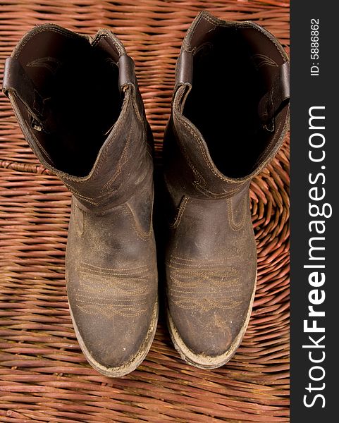 Cowboy gear - western riding equipment, old boots