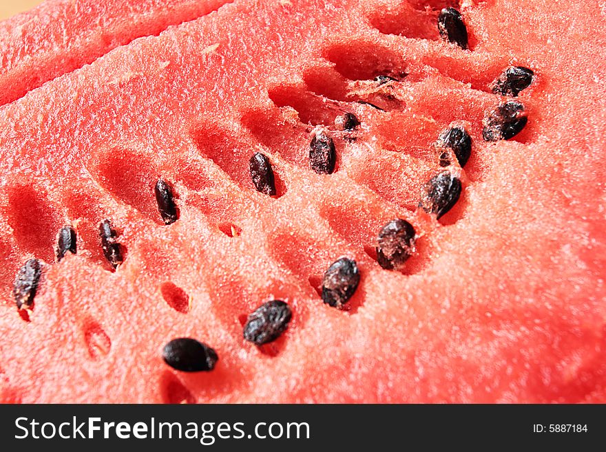 Water-melon,focus on a center