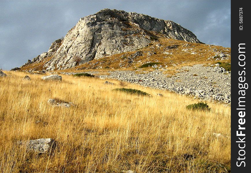 Massive limestone peak in western Carpathians