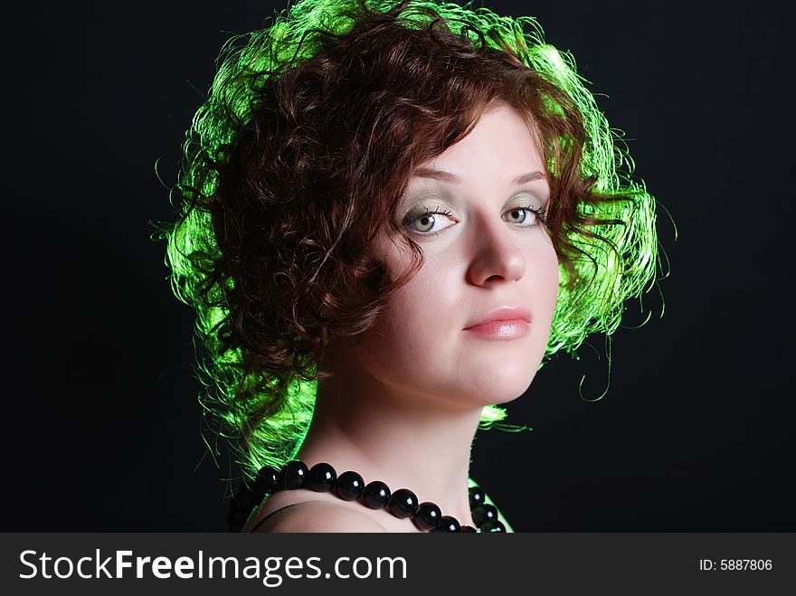 Green Light On Hair