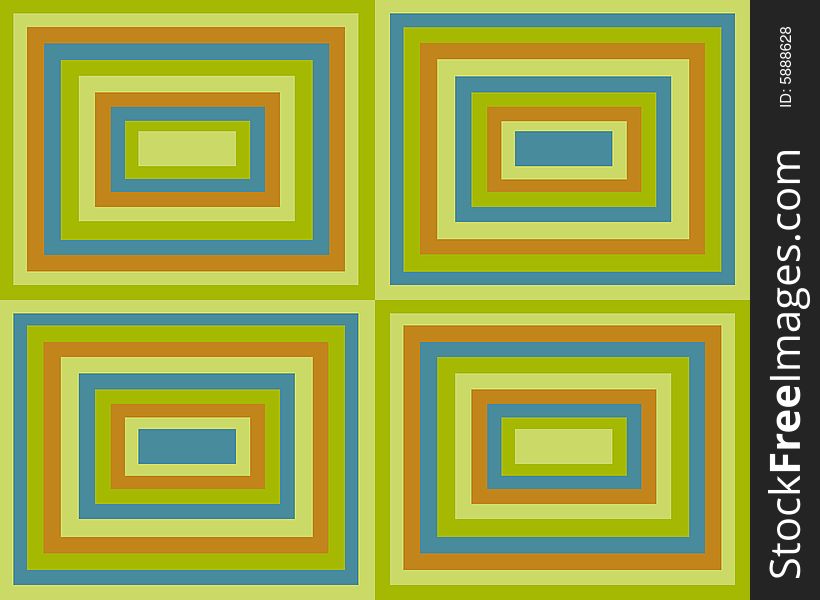 Retro yellow, blue, orange and green squares background. Retro yellow, blue, orange and green squares background