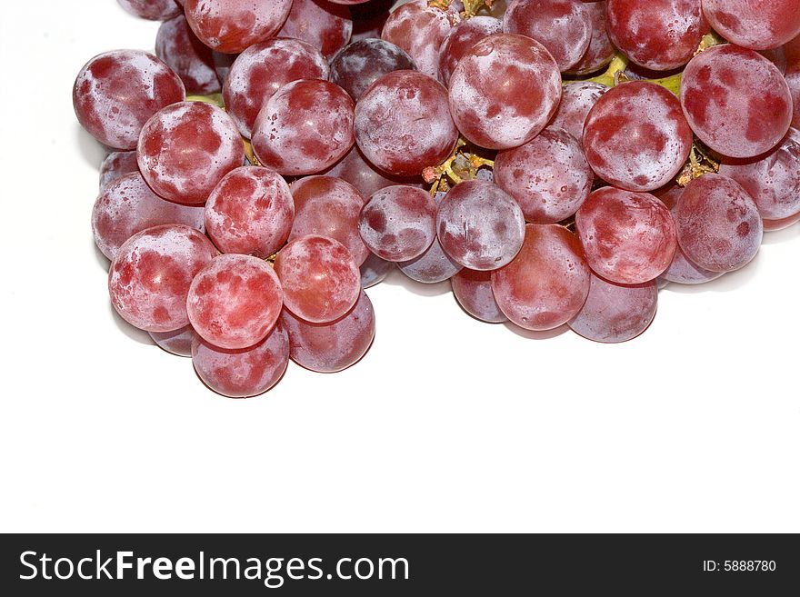 Grape cluster isolated on white background