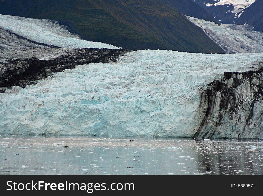 A bluish colored glacier in Alaska. A bluish colored glacier in Alaska.