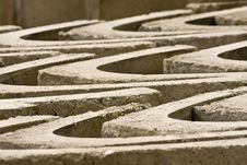Arranged Concrete Drain Blocks Royalty Free Stock Photography Arranged Concrete Drain Blocks Royalty Free Stock Photography