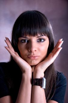 Beautiful Young Brunette Stock Photo Beautiful Young Brunette Stock Photo