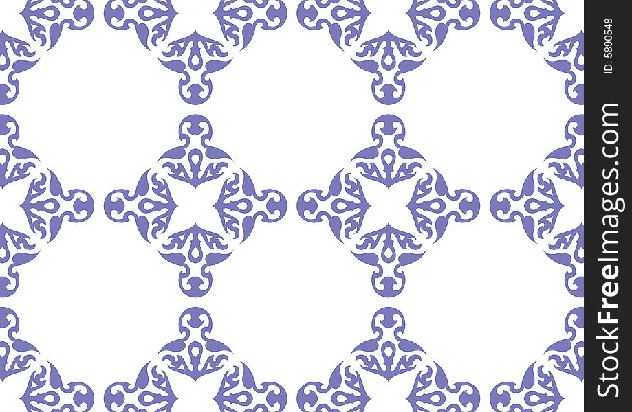 Ottoman style wallpaper pattern and shape