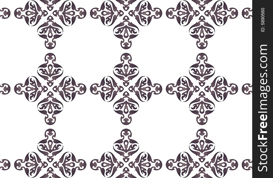 Ottoman style wallpaper pattern and shape