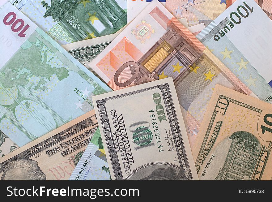 American and european paper money. American and european paper money