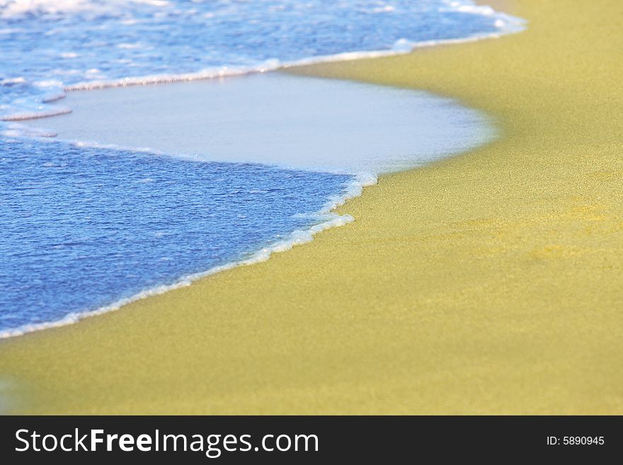 Details of sea waves on tropical beach