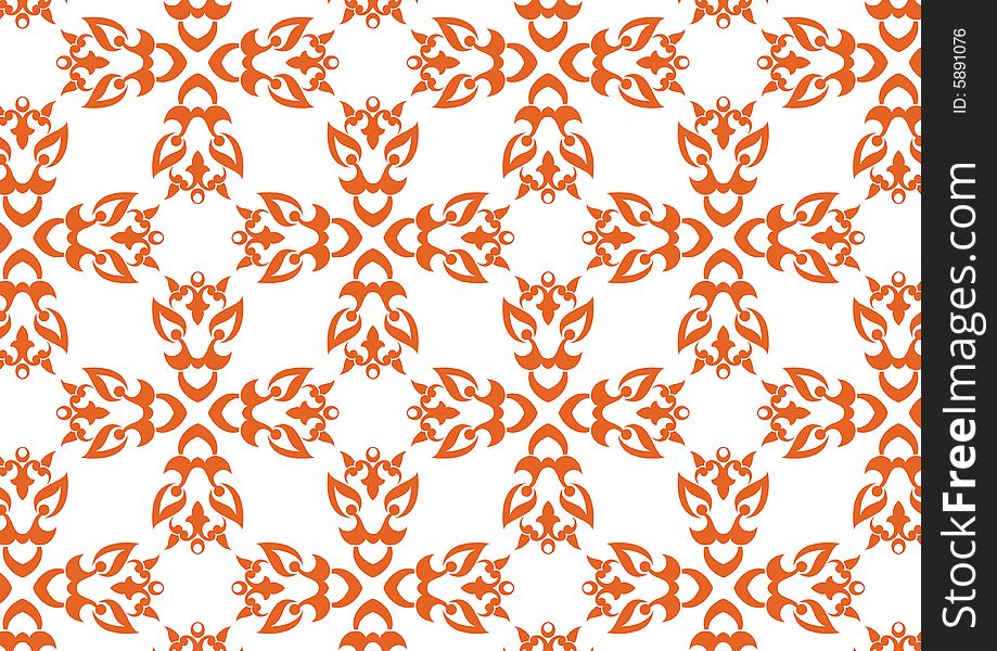 Ottoman style wallpaper pattern and shape