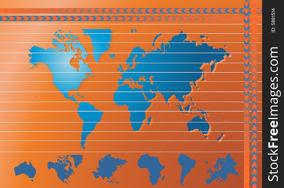 World map background vector illustration
