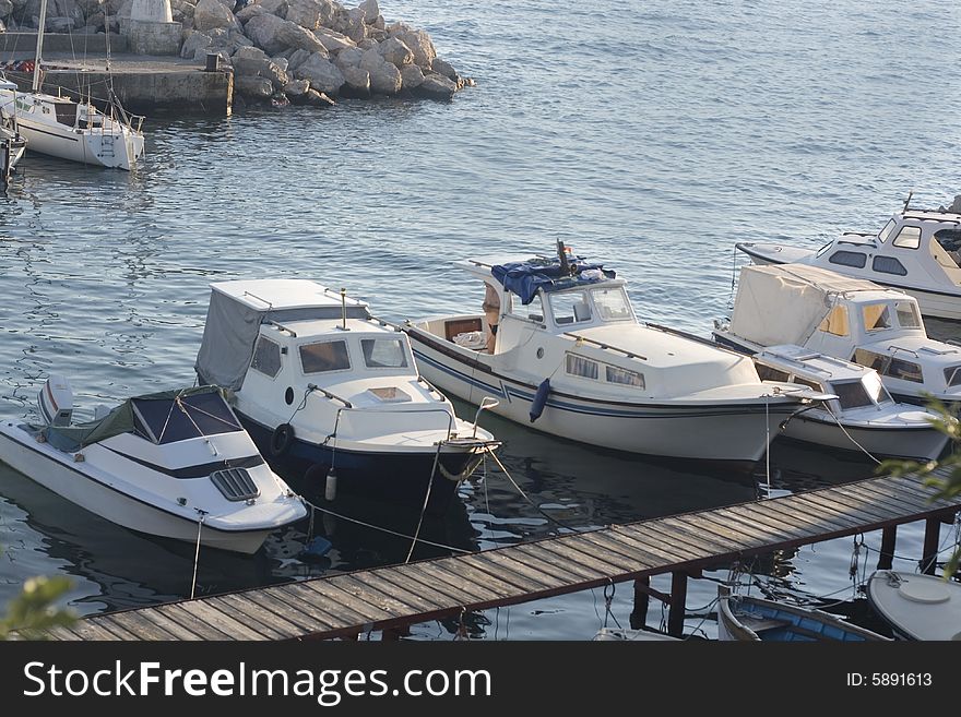 Boats in the fishing port