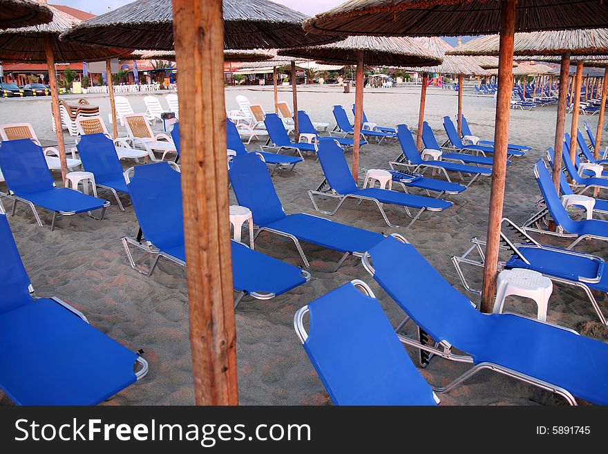 Parasol And Deckchair