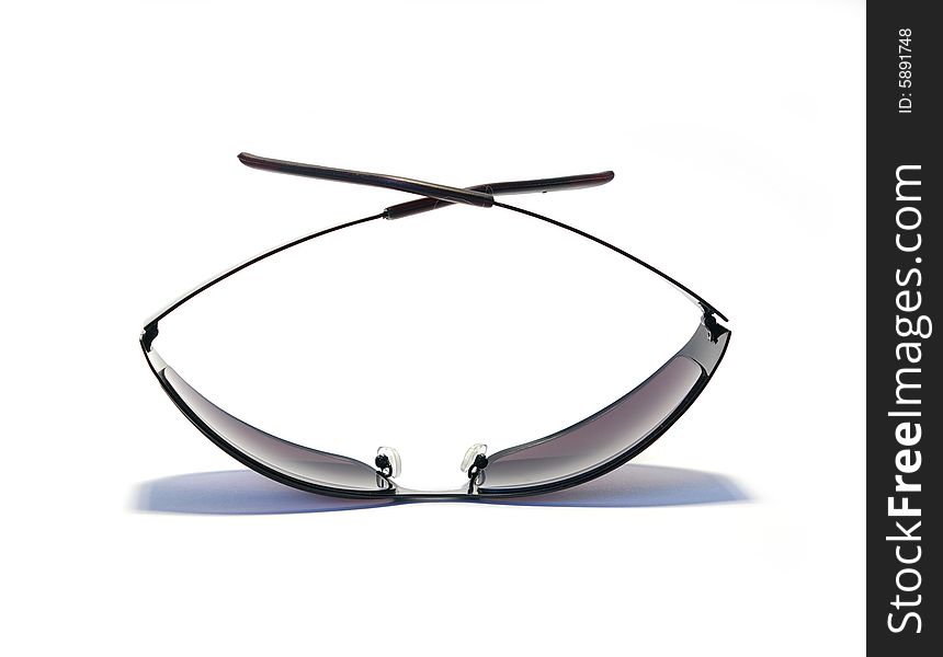 Black sunglasses isolated