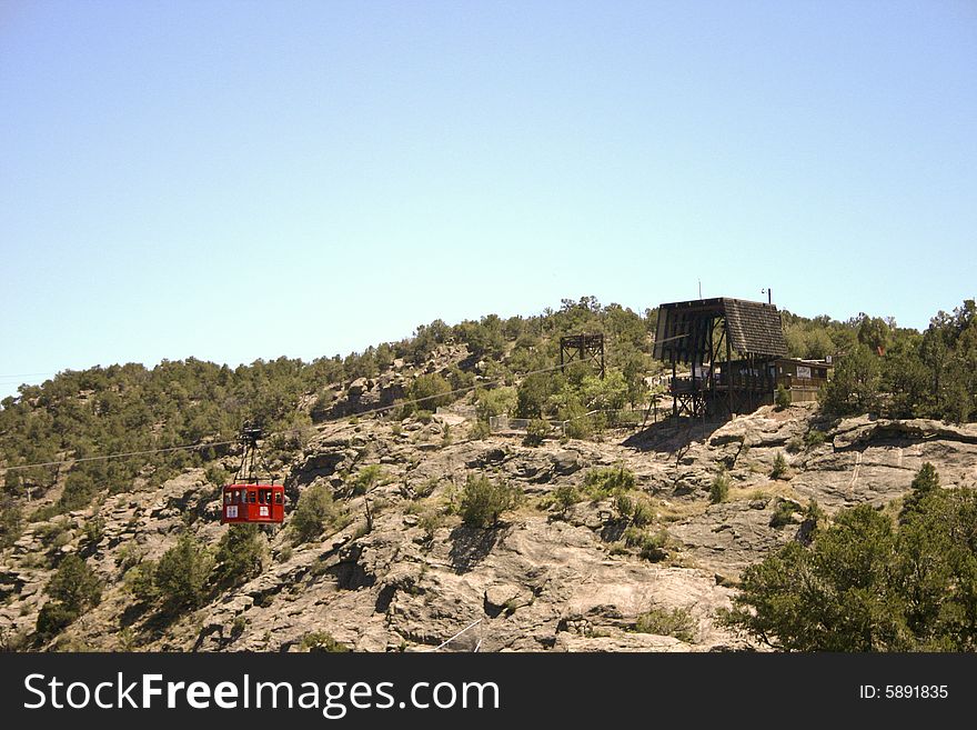 Ropeway gondola, Royal Gorge park, Colorado, USA. Ropeway gondola, Royal Gorge park, Colorado, USA