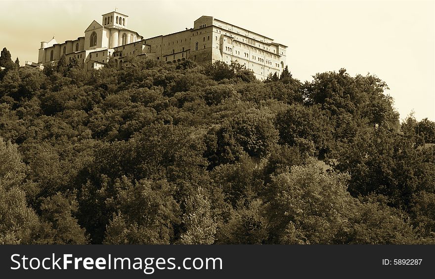 This is the Basilica of St. Francis in Assisi