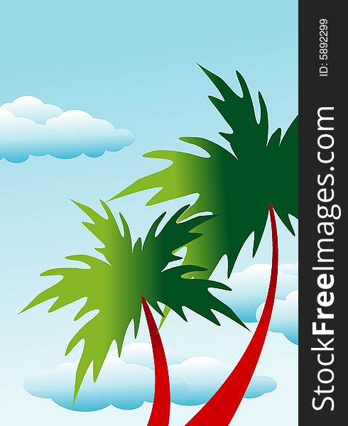 Floral palm background pattern for your design