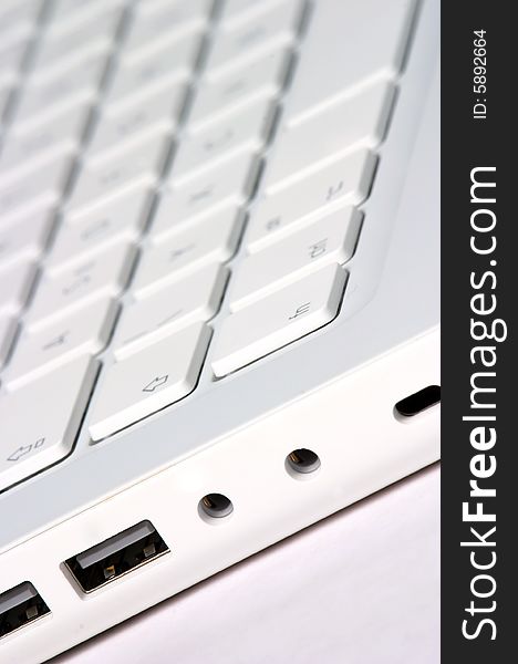 Closeup Of White Keyboard