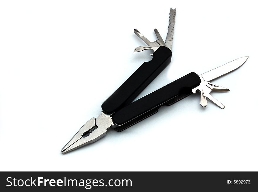 Clasp knife isolated on the white background