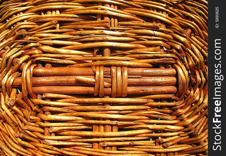 The texture of a wicker basket. The texture of a wicker basket