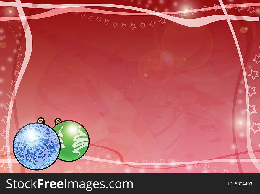 Computer made illustration of a Christmas background. Computer made illustration of a Christmas background