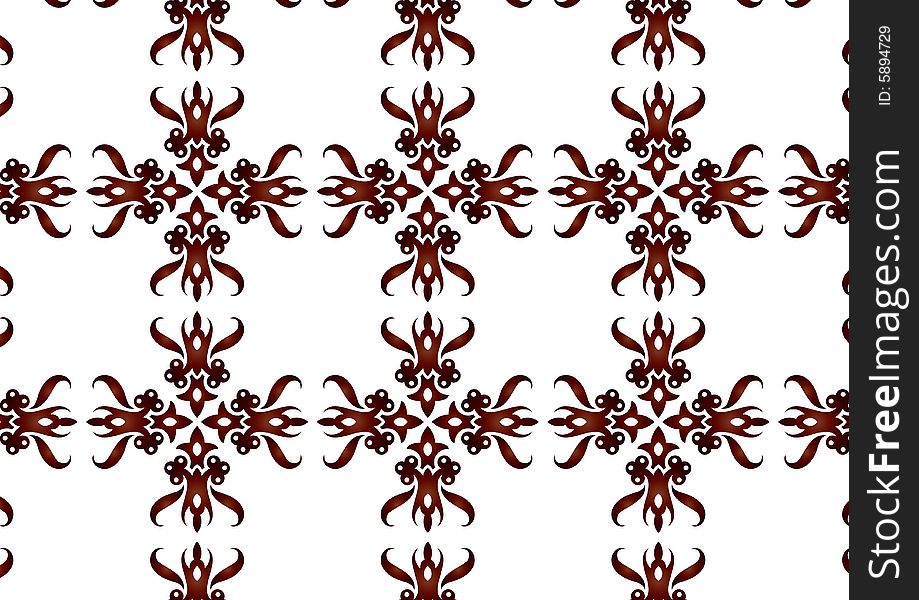 Ottoman style wallpaper pattern and shape