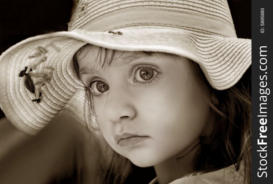 Portrait of small girl, outdoor shoot