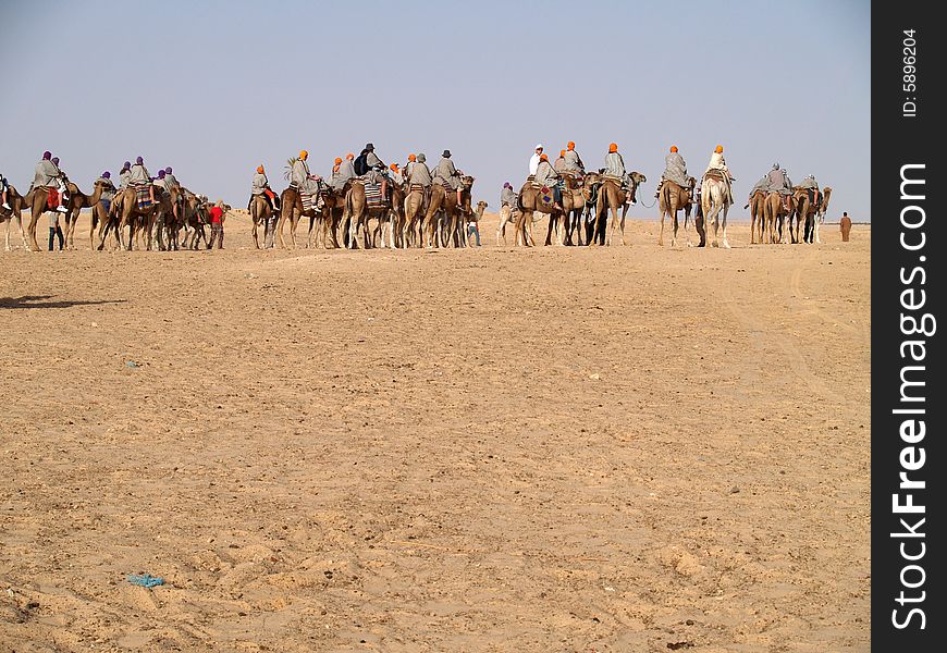 Caravan in Sahara Desert-Tunisia